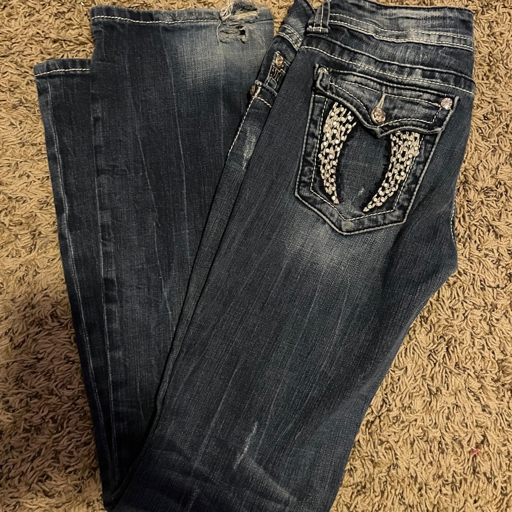 MISS ME angel booty bootcut jeans